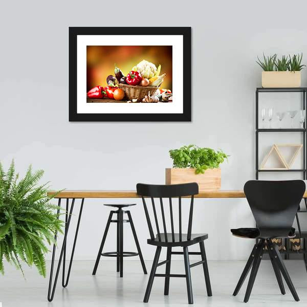 Healthy Organic Vegetables Canvas Wall Art-3 Horizontal-Gallery Wrap-25" x 16"-Tiaracle