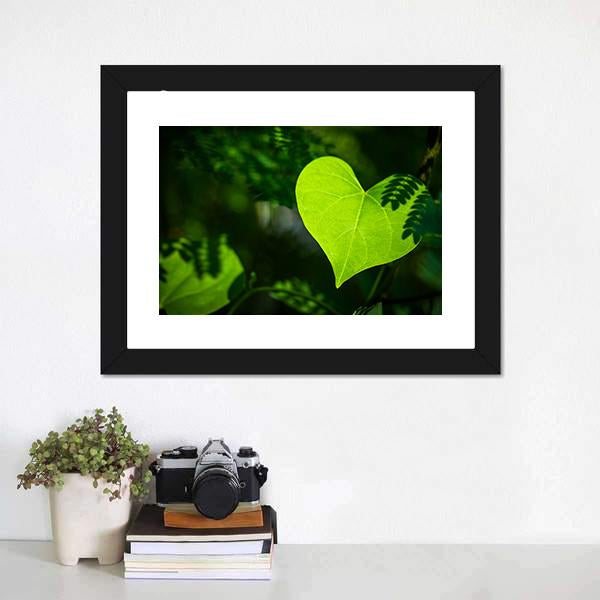 Heart Shape Leaf Canvas Wall Art-3 Horizontal-Gallery Wrap-25" x 16"-Tiaracle