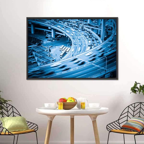 Heavy Traffic Closeup Canvas Wall Art-3 Horizontal-Gallery Wrap-25" x 16"-Tiaracle