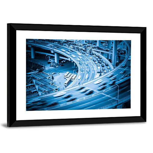 Heavy Traffic Closeup Canvas Wall Art-3 Horizontal-Gallery Wrap-25" x 16"-Tiaracle