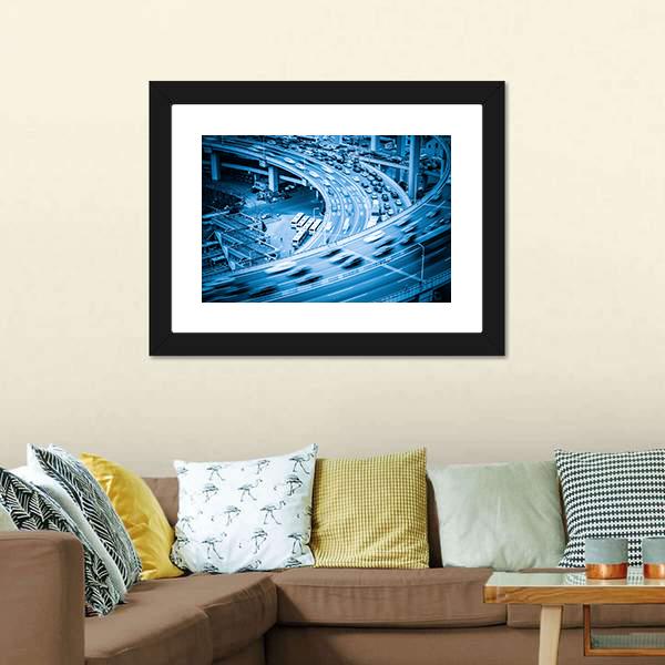 Heavy Traffic Closeup Canvas Wall Art-3 Horizontal-Gallery Wrap-25" x 16"-Tiaracle