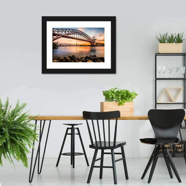Hell Gate & Triboro Bridge Canvas Wall Art-3 Horizontal-Gallery Wrap-25" x 16"-Tiaracle