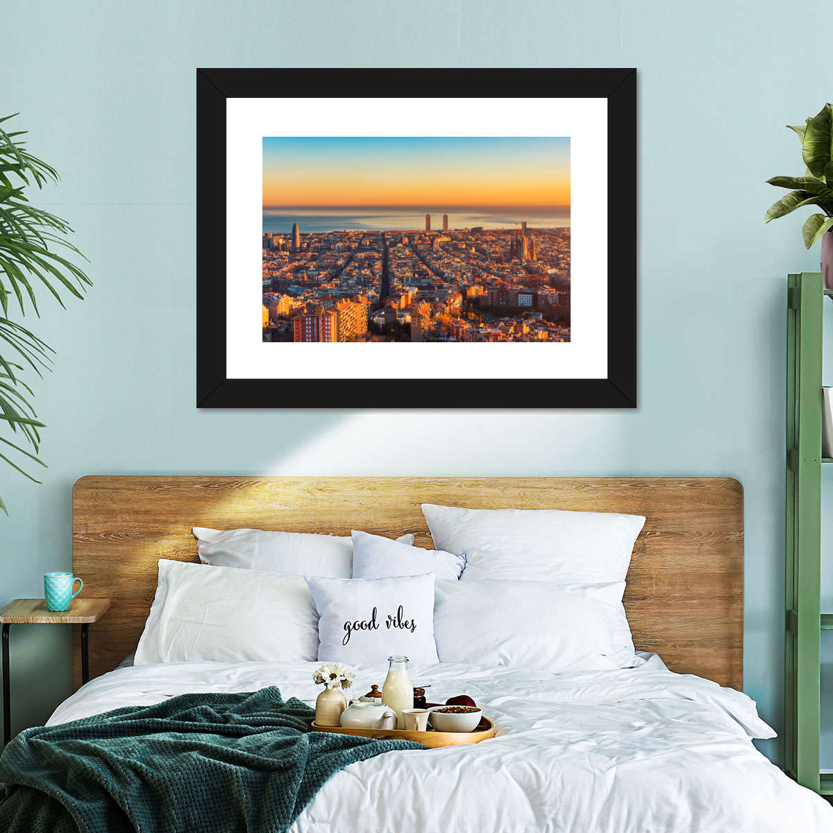 Barcelona Sunset Horizon Wandkunst