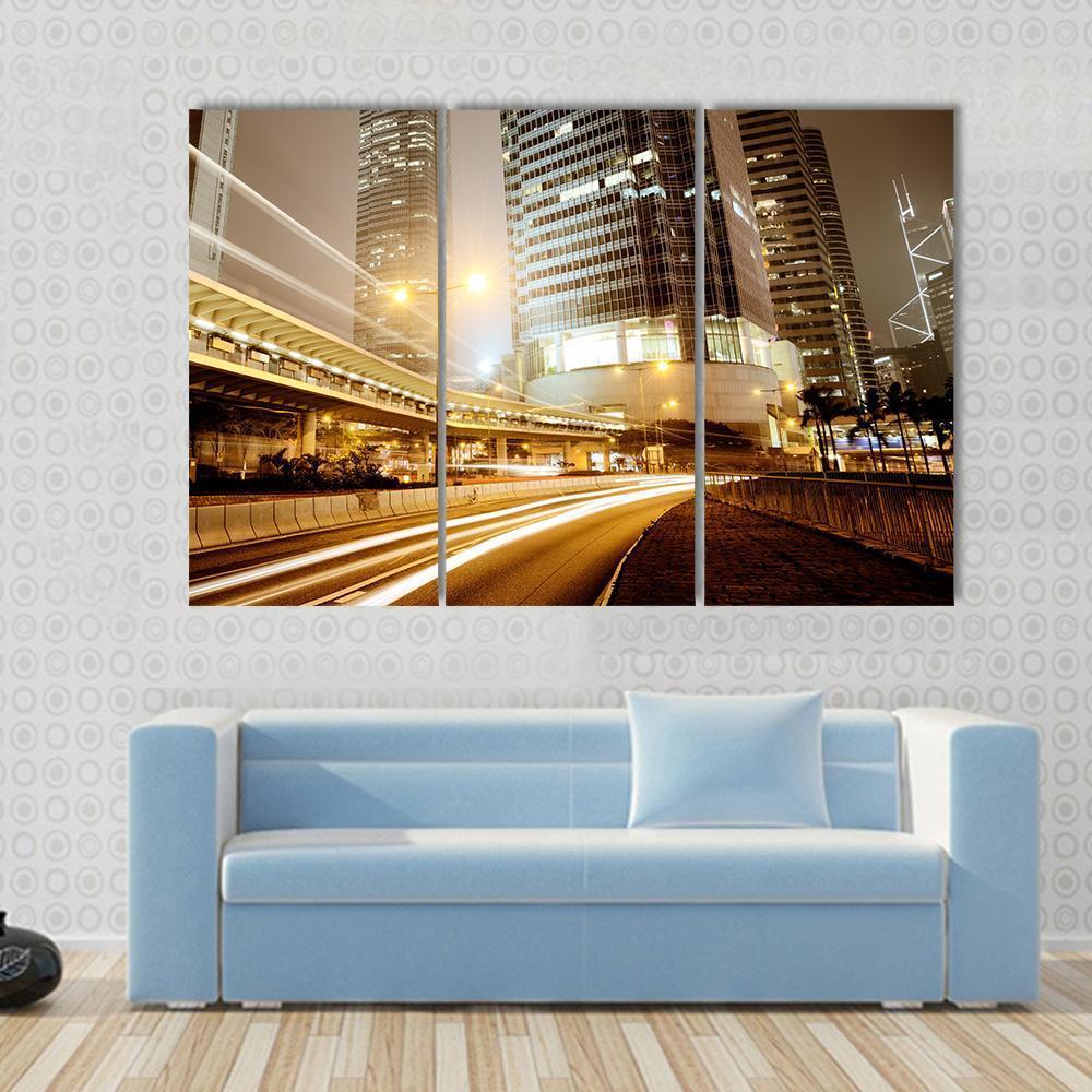 High Traffic Road Canvas Wall Art-3 Horizontal-Gallery Wrap-37" x 24"-Tiaracle