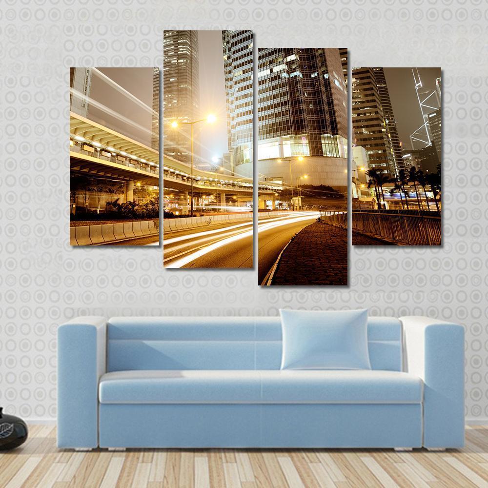 High Traffic Road Canvas Wall Art-4 Pop-Gallery Wrap-50" x 32"-Tiaracle