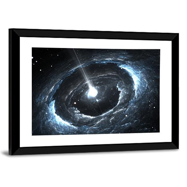 Highly Magnetized Rotating Neutron Star Canvas Wall Art-3 Horizontal-Gallery Wrap-25" x 16"-Tiaracle