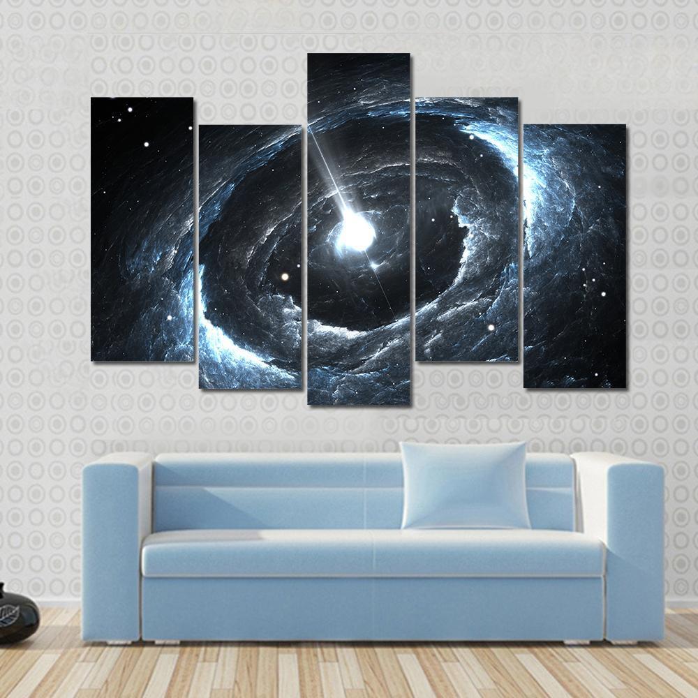 Highly Magnetized Rotating Neutron Star Canvas Wall Art-5 Pop-Gallery Wrap-47" x 32"-Tiaracle