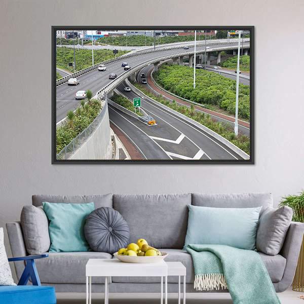 Highways In Auckland Canvas Wall Art-3 Horizontal-Gallery Wrap-25" x 16"-Tiaracle