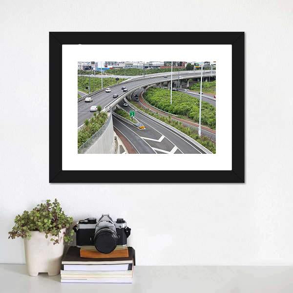 Highways In Auckland Canvas Wall Art-1 Piece-Framed Print-20" x 16"-Tiaracle