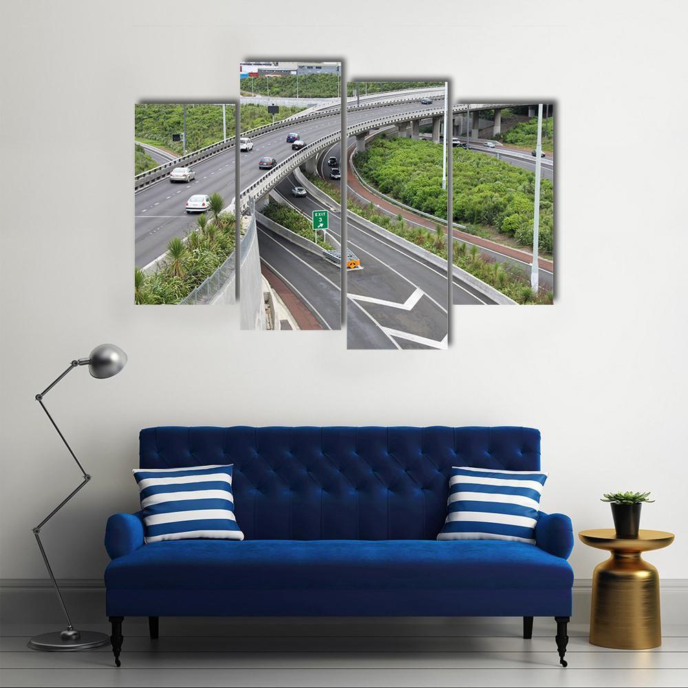 Highways In Auckland Canvas Wall Art-4 Pop-Gallery Wrap-50" x 32"-Tiaracle