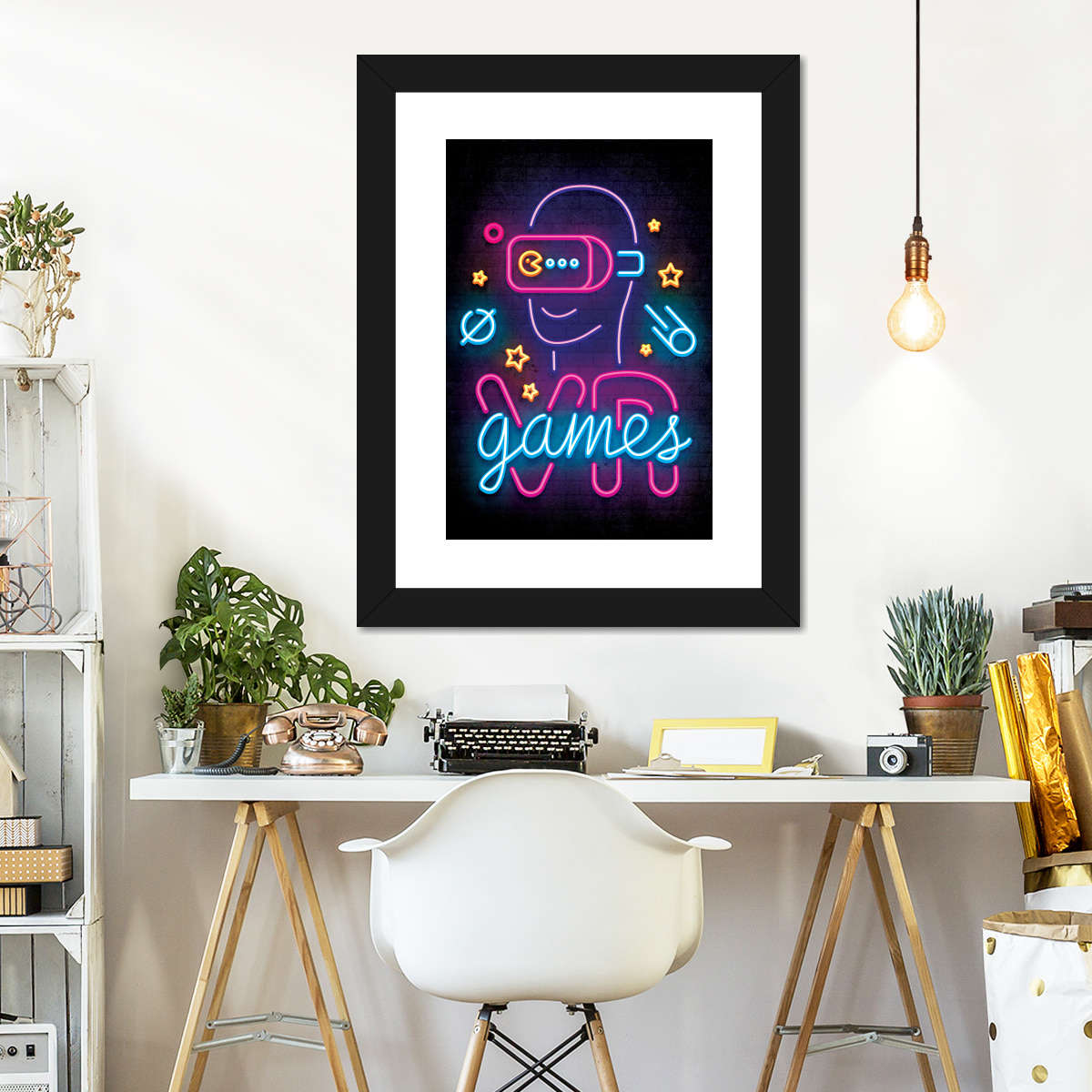 نیون وی آر گیمز وال آرٹ