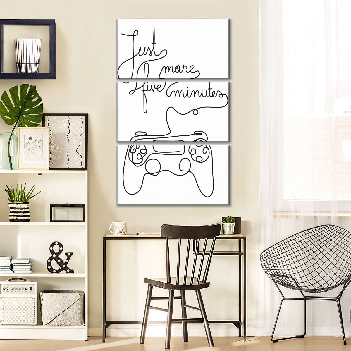 Ein Line Gamer Zitat Wandkunst