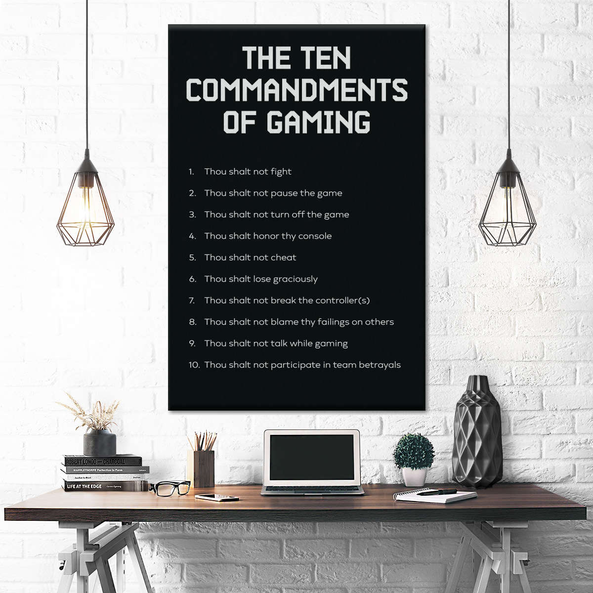 Gaming -Gebote Wandkunst