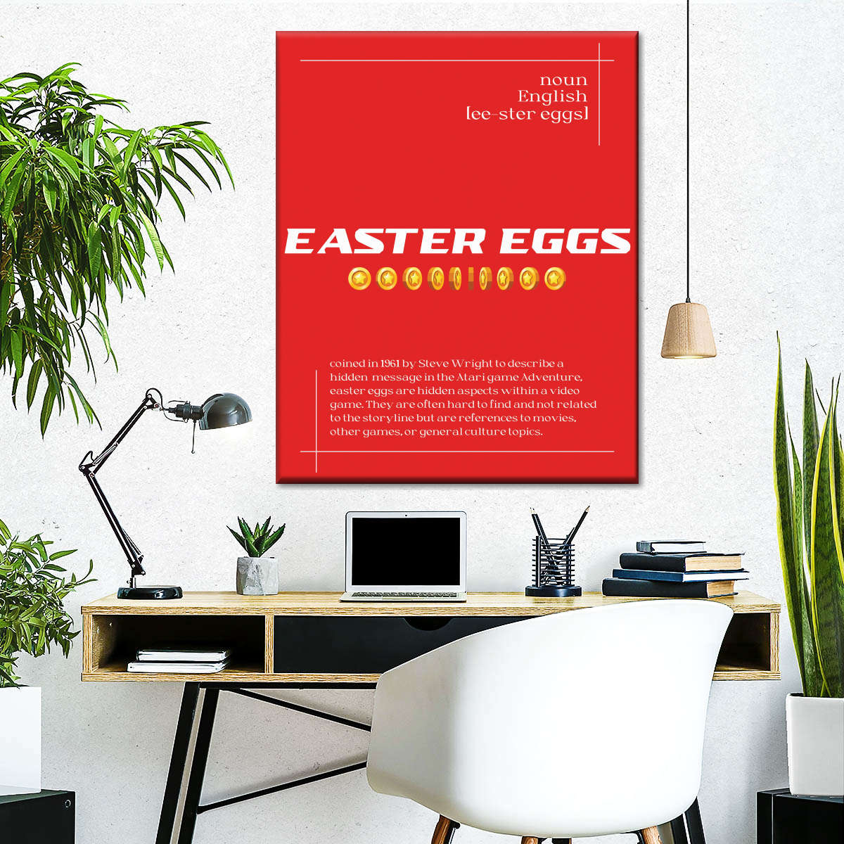 گیم ایسٹر انڈے وال آرٹ