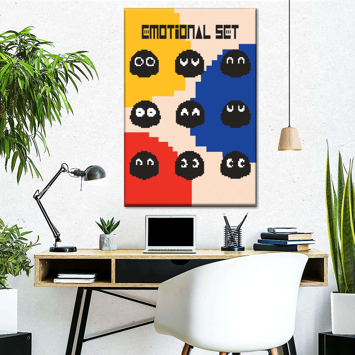 Pacman Ghosts Schwarze Wandkunst