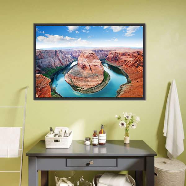 Horseshoe Bend Grand Canyon Canvas Wall Art-1 Piece-Floating Frame-24" x 16"-Tiaracle