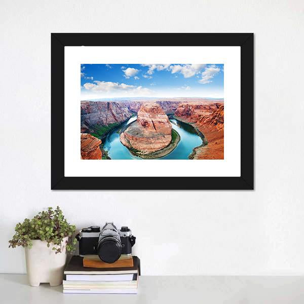 Horseshoe Bend Grand Canyon Canvas Wall Art-1 Piece-Framed Print-20" x 16"-Tiaracle