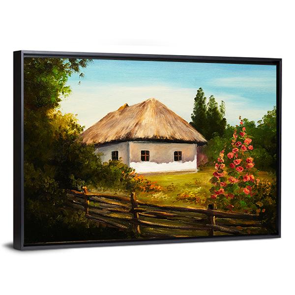 House In The Forest Canvas Wall Art-3 Horizontal-Gallery Wrap-25" x 16"-Tiaracle