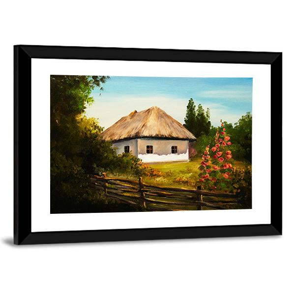 House In The Forest Canvas Wall Art-3 Horizontal-Gallery Wrap-25" x 16"-Tiaracle