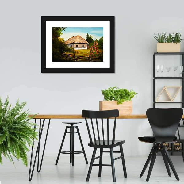 House In The Forest Canvas Wall Art-3 Horizontal-Gallery Wrap-25" x 16"-Tiaracle