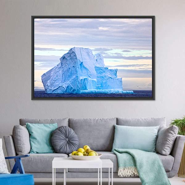 Huge Iceberg Floating In Drake Passage Canvas Wall Art-3 Horizontal-Gallery Wrap-25" x 16"-Tiaracle