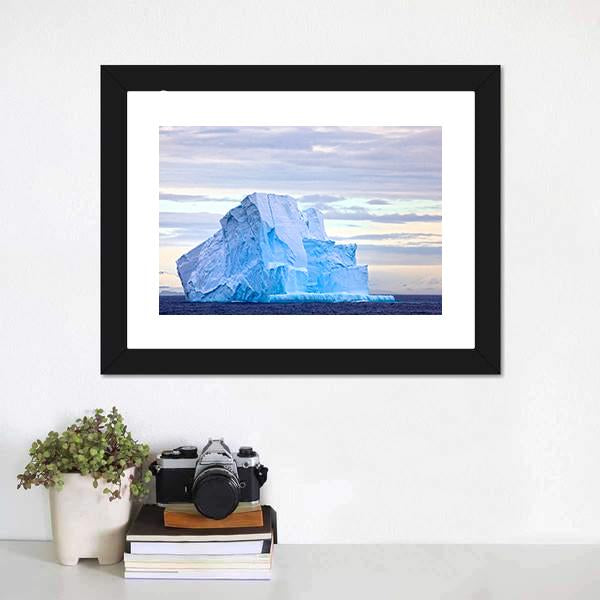 Huge Iceberg Floating In Drake Passage Canvas Wall Art-1 Piece-Framed Print-20" x 16"-Tiaracle