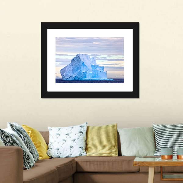 Huge Iceberg Floating In Drake Passage Canvas Wall Art-3 Horizontal-Gallery Wrap-25" x 16"-Tiaracle