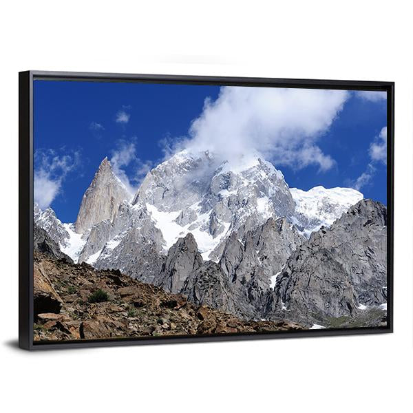 Hunza Peak In Karakoram Canvas Wall Art-3 Horizontal-Gallery Wrap-25" x 16"-Tiaracle