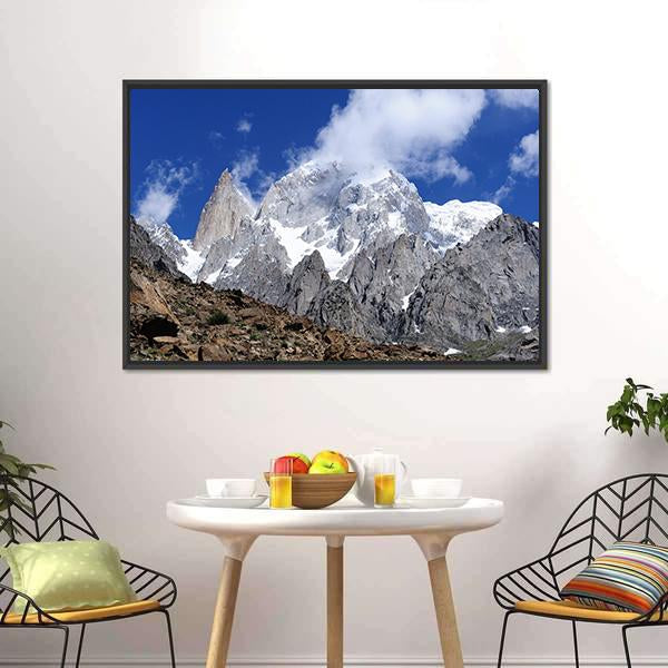 Hunza Peak In Karakoram Canvas Wall Art-3 Horizontal-Gallery Wrap-25" x 16"-Tiaracle