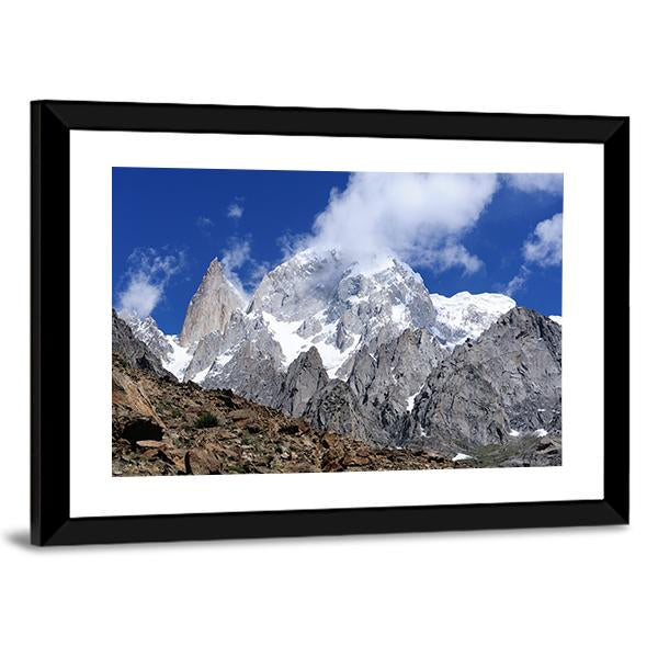 Hunza Peak In Karakoram Canvas Wall Art-3 Horizontal-Gallery Wrap-25" x 16"-Tiaracle