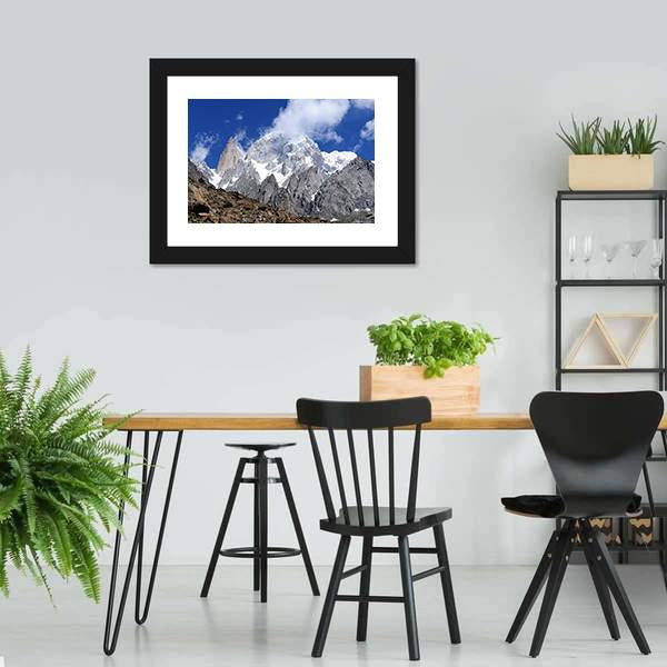 Hunza Peak In Karakoram Canvas Wall Art-3 Horizontal-Gallery Wrap-25" x 16"-Tiaracle