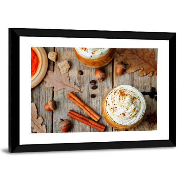 Ice Honey Pumpkin Spice Latte Canvas Wall Art-3 Horizontal-Gallery Wrap-25" x 16"-Tiaracle