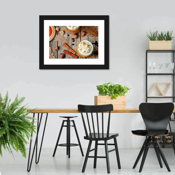 Ice Honey Pumpkin Spice Latte Canvas Wall Art-3 Horizontal-Gallery Wrap-25" x 16"-Tiaracle