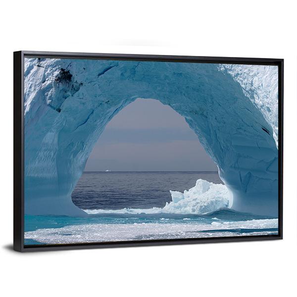 Iceberg Arch Atlantic Ocean Canvas Wall Art-3 Horizontal-Gallery Wrap-25" x 16"-Tiaracle