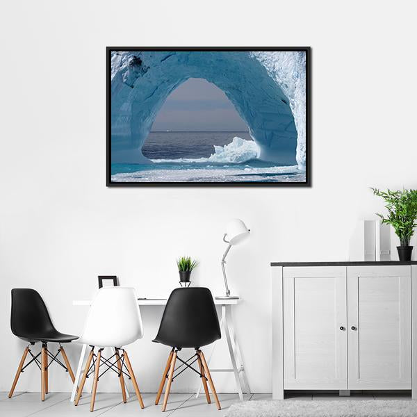 Iceberg Arch Atlantic Ocean Canvas Wall Art-3 Horizontal-Gallery Wrap-25" x 16"-Tiaracle