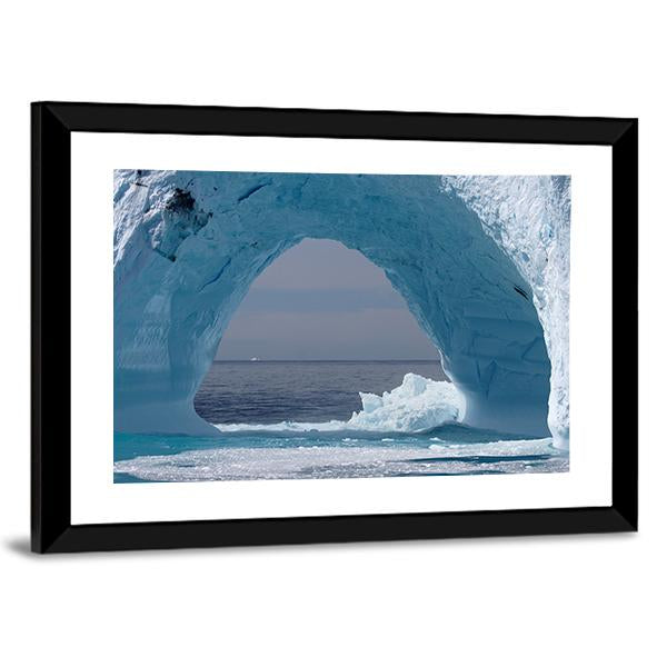 Iceberg Arch Atlantic Ocean Canvas Wall Art-3 Horizontal-Gallery Wrap-25" x 16"-Tiaracle