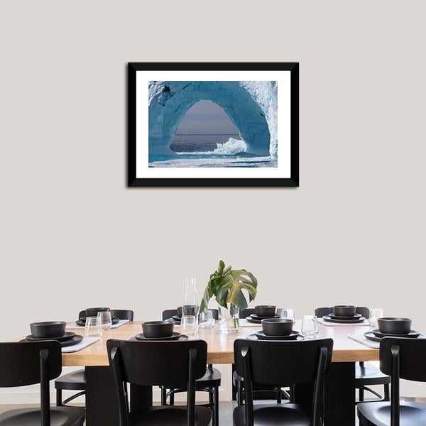 Iceberg Arch Atlantic Ocean Canvas Wall Art-3 Horizontal-Gallery Wrap-25" x 16"-Tiaracle