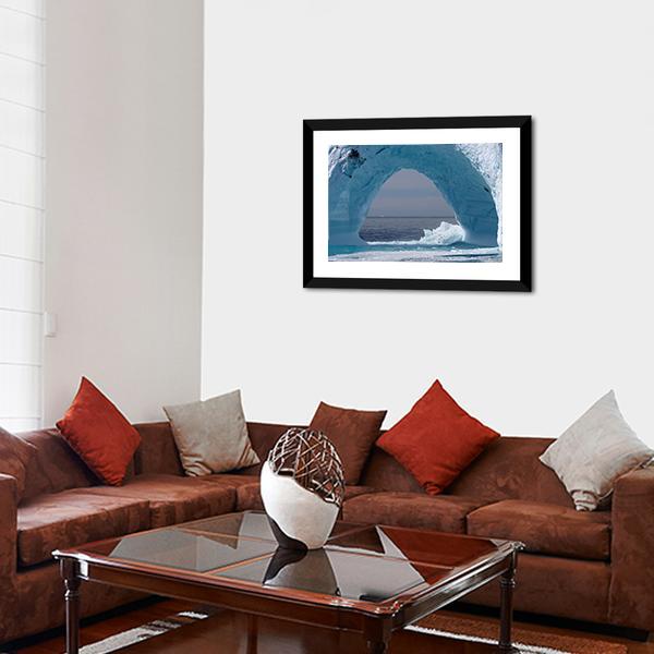 Iceberg Arch Atlantic Ocean Canvas Wall Art-3 Horizontal-Gallery Wrap-25" x 16"-Tiaracle