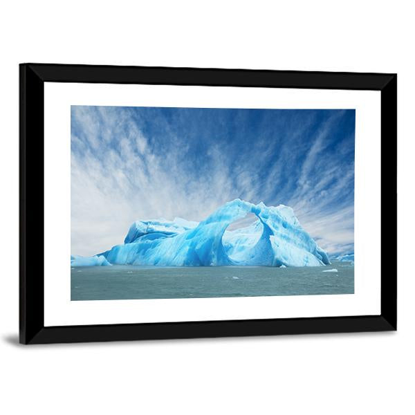 Iceberg Floating In The Water Canvas Wall Art-3 Horizontal-Gallery Wrap-25" x 16"-Tiaracle