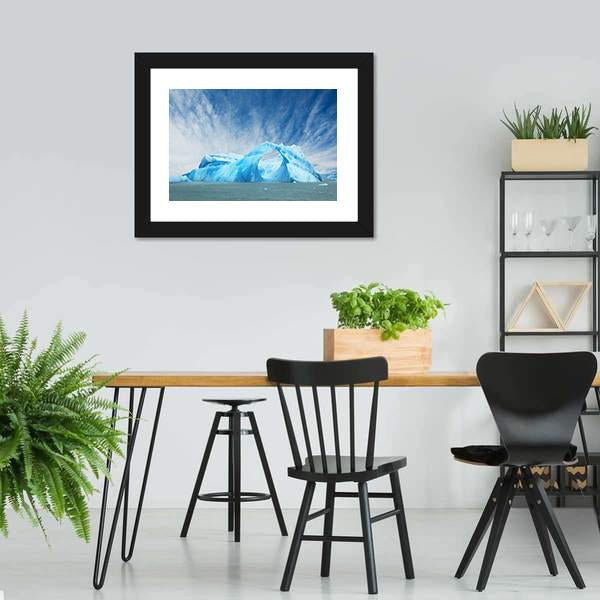 Iceberg Floating In The Water Canvas Wall Art-3 Horizontal-Gallery Wrap-25" x 16"-Tiaracle