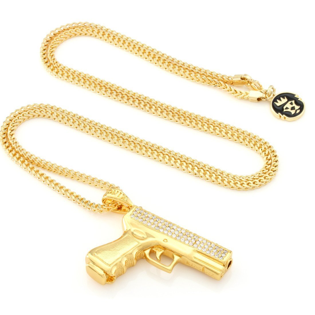 Iced Handgun Necklace