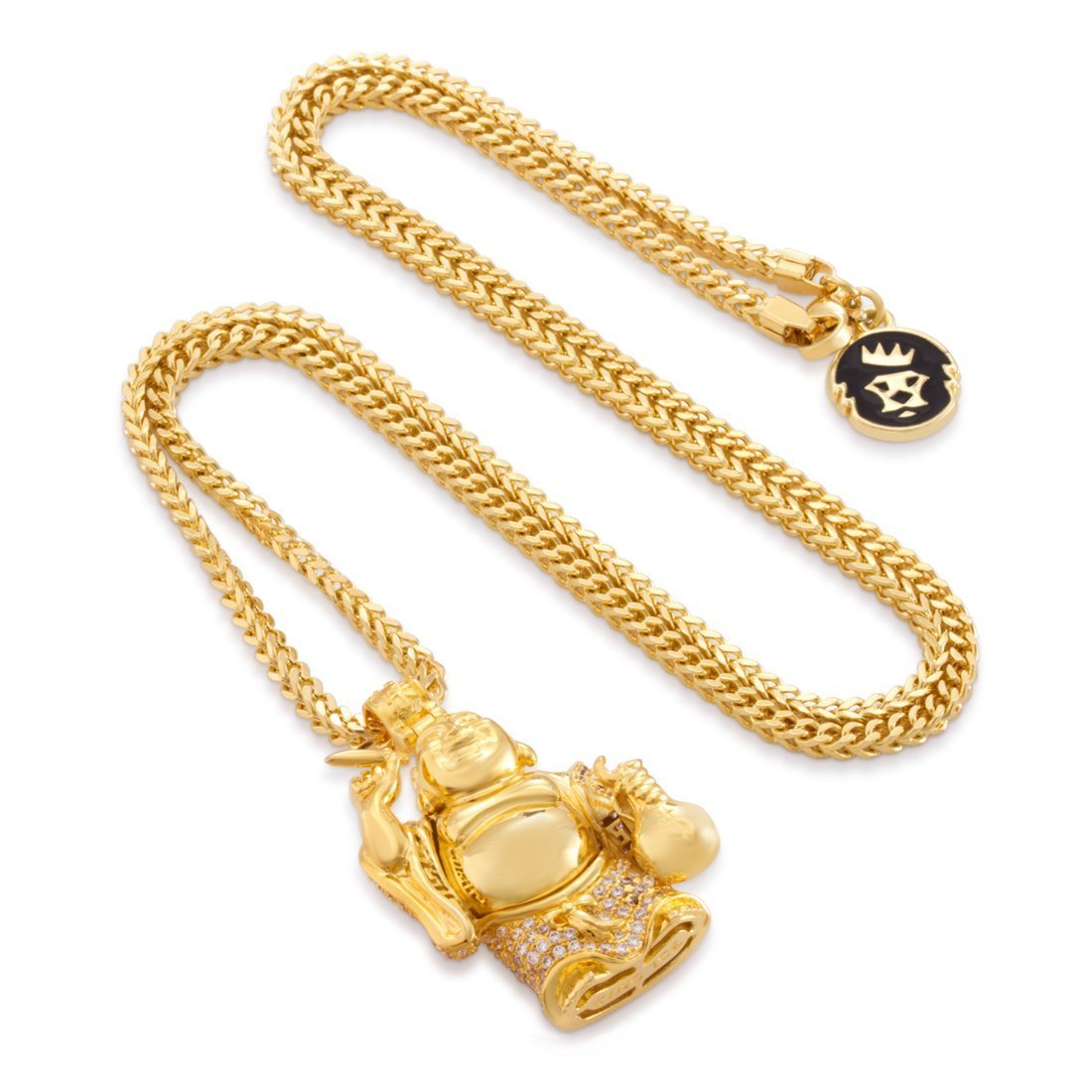 Iced Laughing Buddha Necklace