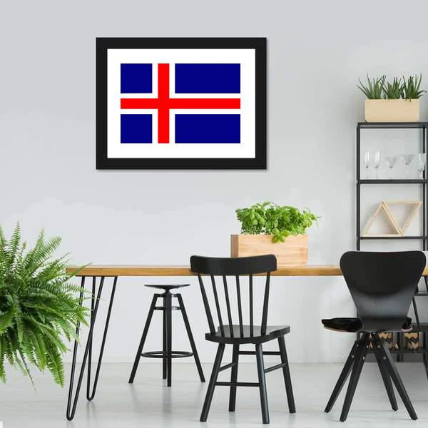 Iceland Flag Canvas Wall Art-3 Horizontal-Gallery Wrap-25" x 16"-Tiaracle