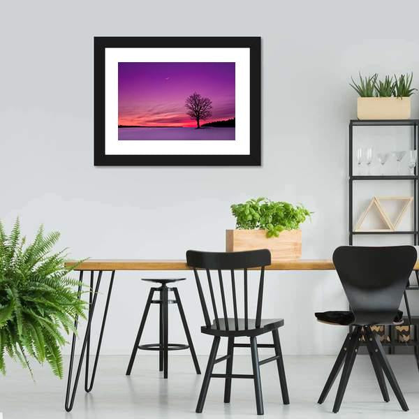 Idyllic Sunset In Field Canvas Wall Art-3 Horizontal-Gallery Wrap-25" x 16"-Tiaracle