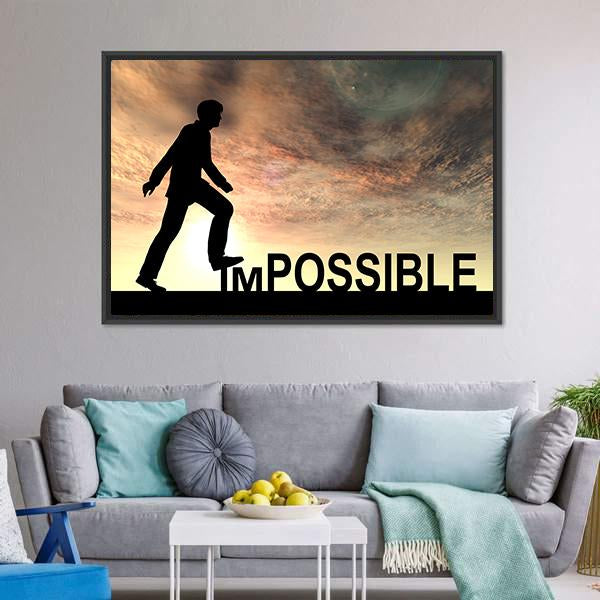 Impossible Text Concept Canvas Wall Art-3 Horizontal-Gallery Wrap-25" x 16"-Tiaracle