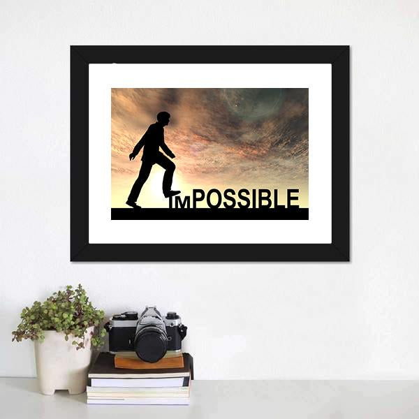 Impossible Text Concept Canvas Wall Art-1 Piece-Framed Print-20" x 16"-Tiaracle