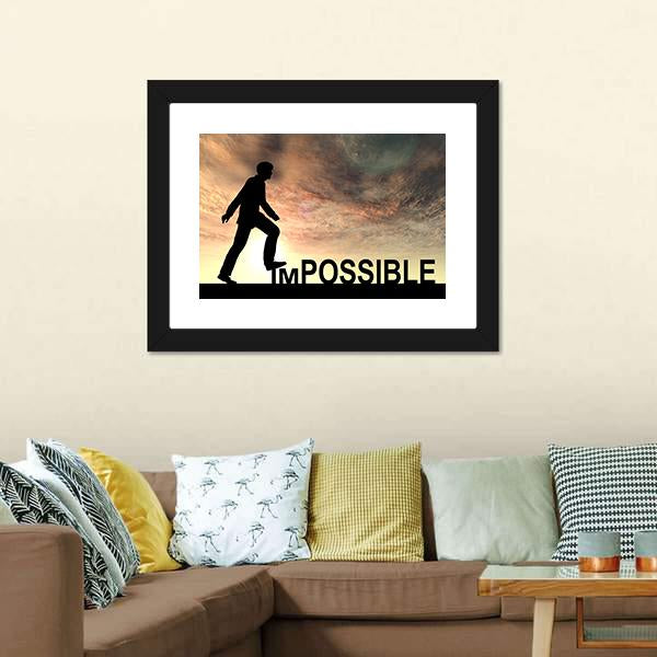 Impossible Text Concept Canvas Wall Art-3 Horizontal-Gallery Wrap-25" x 16"-Tiaracle