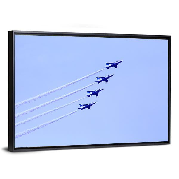 Impulse Formation Flying Canvas Wall Art-3 Horizontal-Gallery Wrap-25" x 16"-Tiaracle