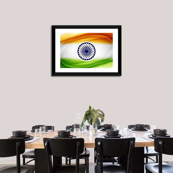Indian Flag Canvas Wall Art-3 Horizontal-Gallery Wrap-25" x 16"-Tiaracle