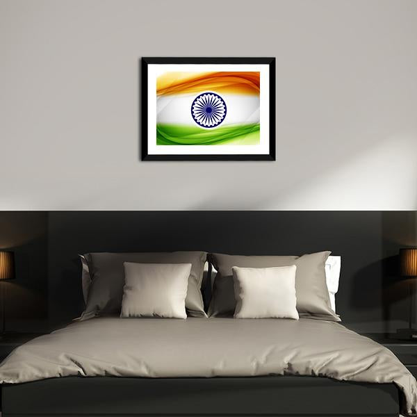 Indian Flag Canvas Wall Art-3 Horizontal-Gallery Wrap-25" x 16"-Tiaracle